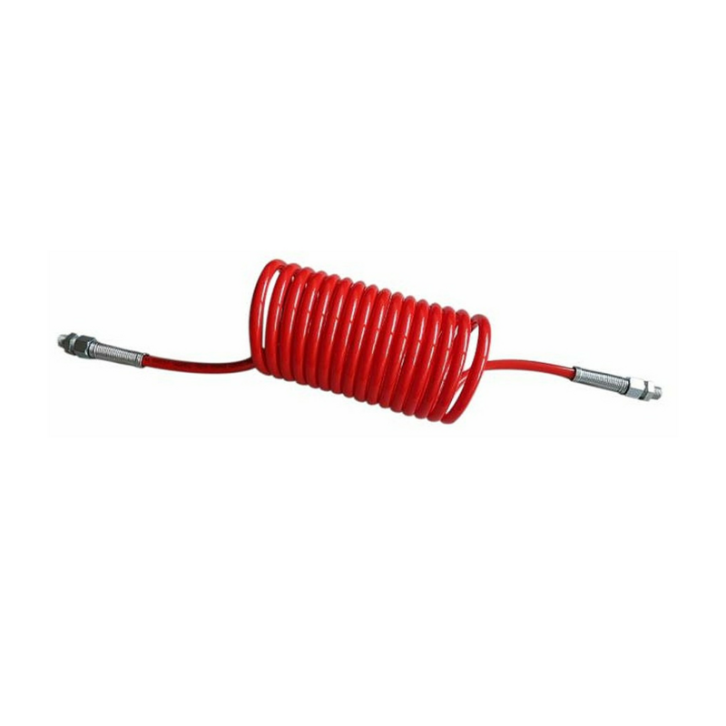 TUBO SPIRALATO ROSSO CON RACCORDI