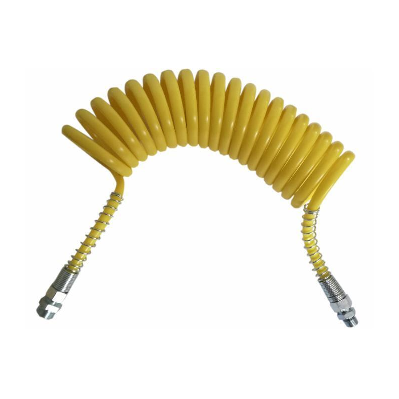 TUBO SPIRALATO GIALLO CON RACCORDI