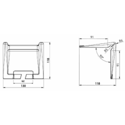 ANGOLARE PER FASCE DI ACORAGGIO, LARGHEZZA MAX 60MM