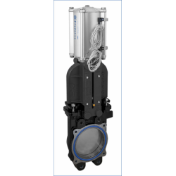 SARACINESCA A LAMA CON CILINDRO DOPPIO EFFETTO PNEUMATICO Ø 10"