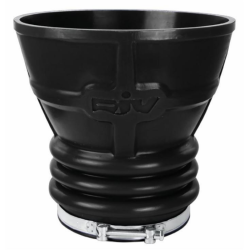 IMBUTO IN GOMMA 8" CON FASCETTA INOX
