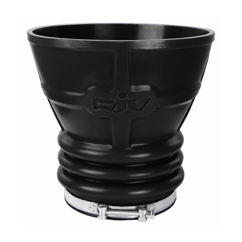 IMBUTO IN GOMMA 8" CON FASCETTA INOX