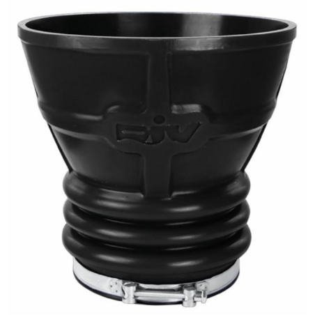 IMBUTO IN GOMMA 10" CON FASCETTA INOX