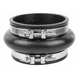 GIUNTO IN GOMMA Ø 150MM CON FASCETTE INOX