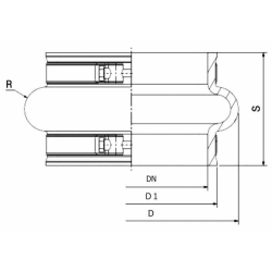 GIUNTO IN GOMMA Ø 150MM CON FASCETTE INOX