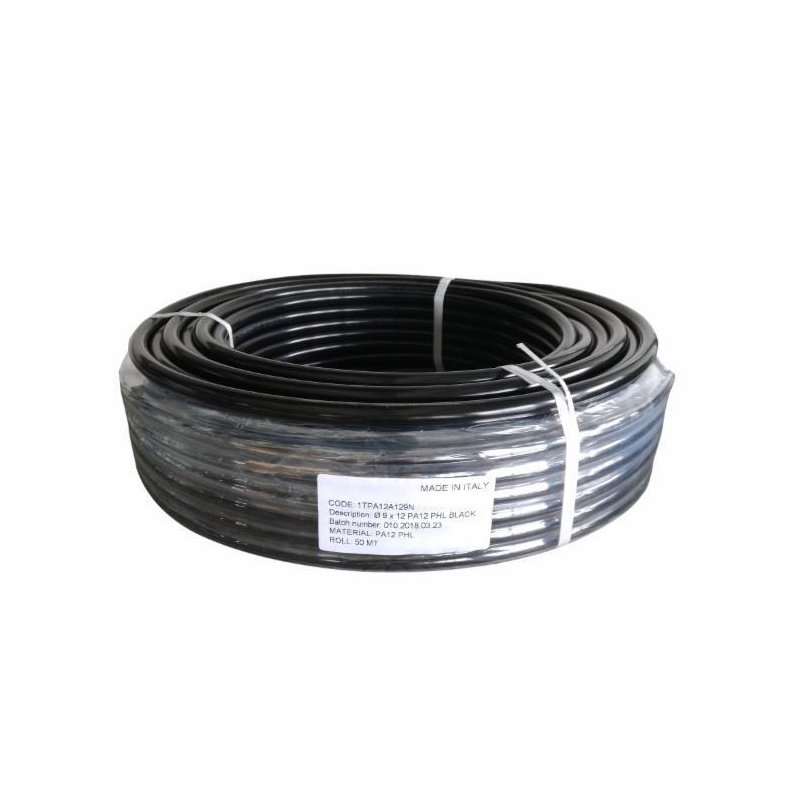 TUBO RILSAN NERO MISURA 12X8 MM