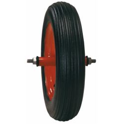 RUOTA SEMIPNEUMATICA PER CARRIOLA - NERA