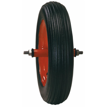 RUOTA SEMIPNEUMATICA PER CARRIOLA - NERA
