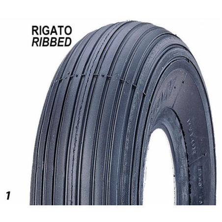 RUOTA PNEUMATICA MISURA 4.00X8" CON CERCHIO IN NYLON
