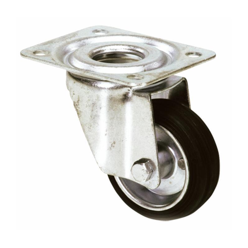 RUOTA GOMMATA 125X37 SUPPORTO GIREVOLE