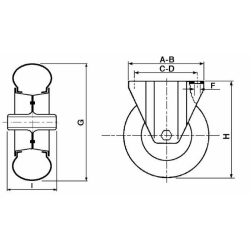 RUOTA PNEUMATICA Ø 260MM SUPPORTO FISSO