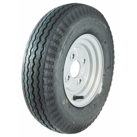 RUOTA PNEUMATICA 4.80/4.00-8" CON CERCHIO IN FERRO A 4 FORI FIAT 4PR