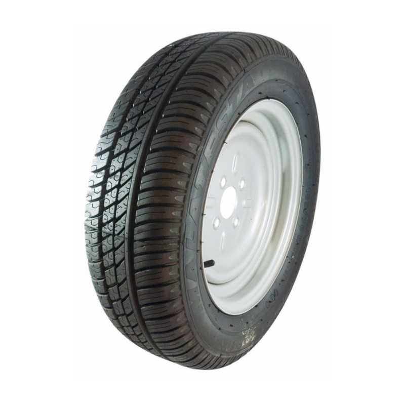 RUOTA PNEUMATICA 185/65 R14 E CERCHIO IN FERRO 5 FORI