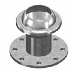 Semigiunto sferico maschio ø 80 flangia DN80