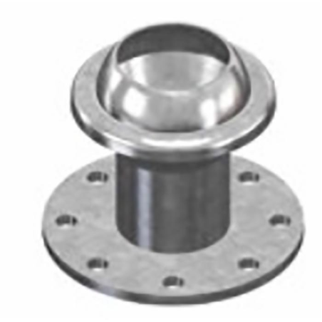 Semigiunto sferico maschio ø 80 flangia DN80