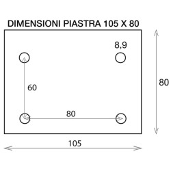 RUOTA NYLON Ø 100MM CON SUPPORTO GIREVOLE