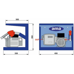 DISTRIBUTORE A USO PRIVATO PER GASOLIO EASY PUMP COUNTER" COMPLETO DI POMPA