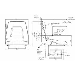 SEDILE IN SKY CON MOLLEGGIO INCORPORATO MICRO E CINTURE