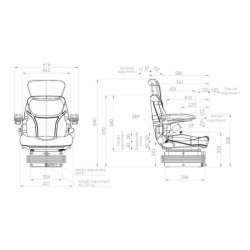 SEDILE ACTIVO PLUS IN SKY CON MOLLEGGIO MECCANICO