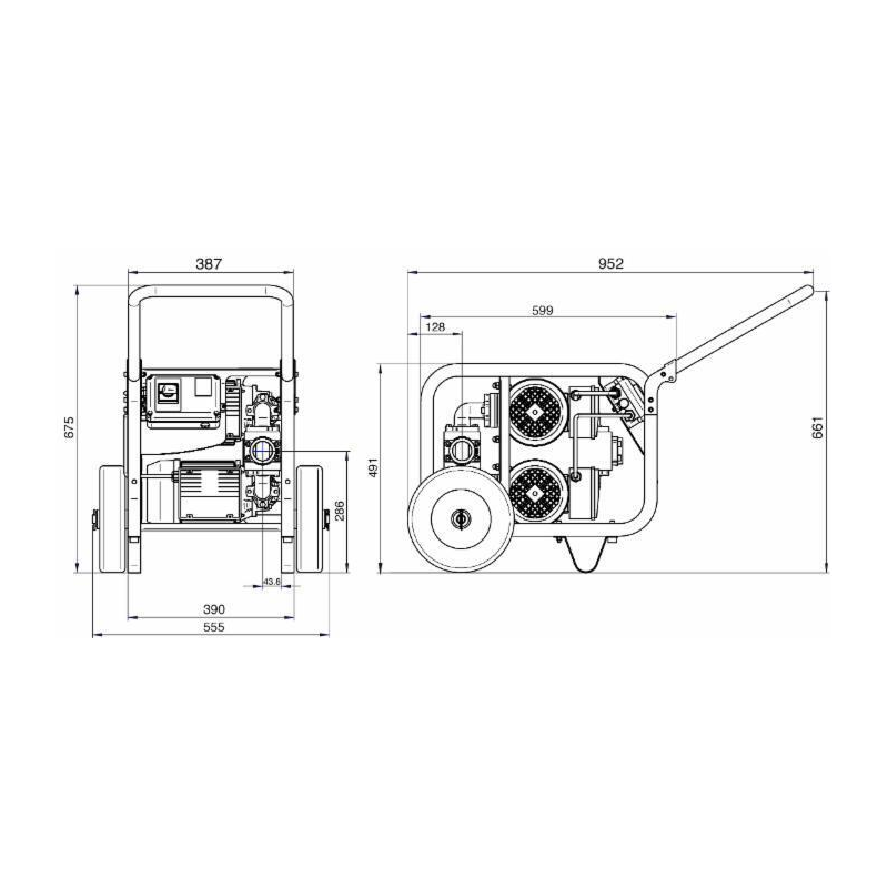 GRUPPO EROGATORE PORTATILE ALTA PORTATA MAX200Lt/min