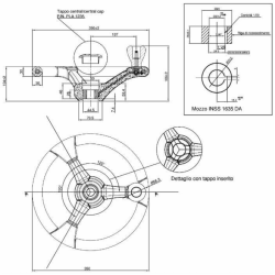 VOLANTE DIAMETRO 350 DANFOSS CON POMELLO