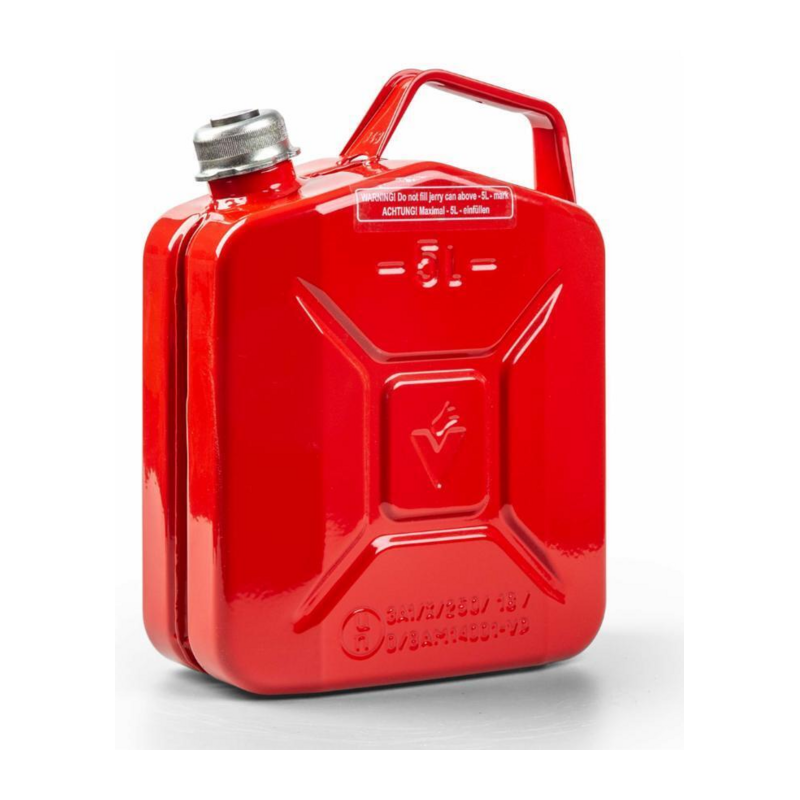TANICA DI METALLO 5L, ROSSA CON TAPPO A VITE