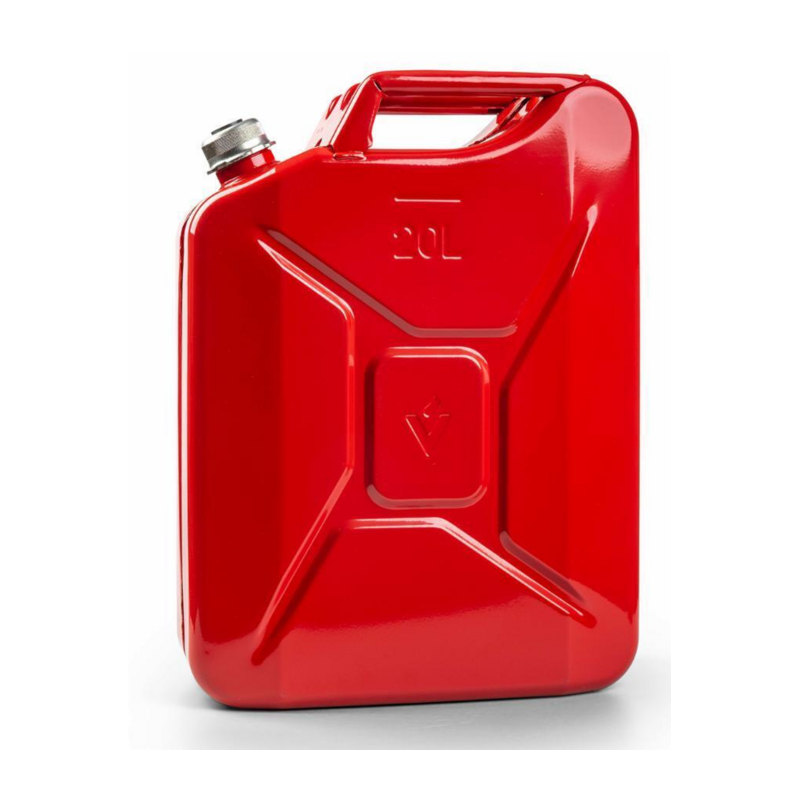 TANICA DI METALLO 20L, ROSSA CON TAPPO A VITE