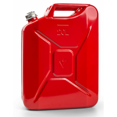 TANICA DI METALLO 20L, ROSSA CON TAPPO A VITE