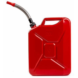 TANICA DI METALLO 20L, ROSSA CON TAPPO A VITE
