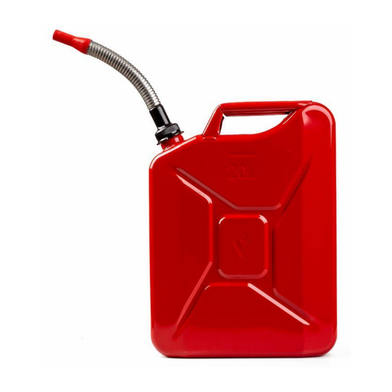 TANICA DI METALLO 20L, ROSSA CON TAPPO A VITE