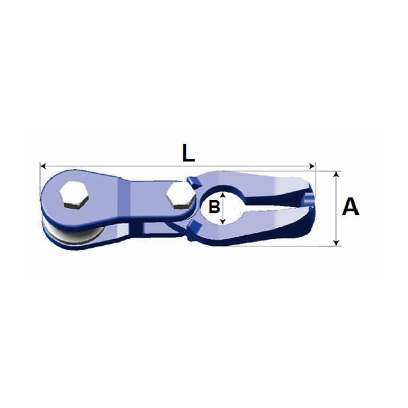 Gancio girevole fune-catena G100 con puleggia