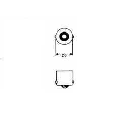Lampadina alogena 12V 50W BA20s