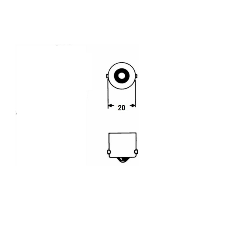 Lampadina alogena 12V 50W BA20s