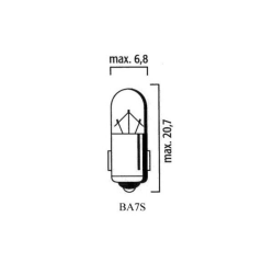 Lampadina alogena 12V 2W BA7s
