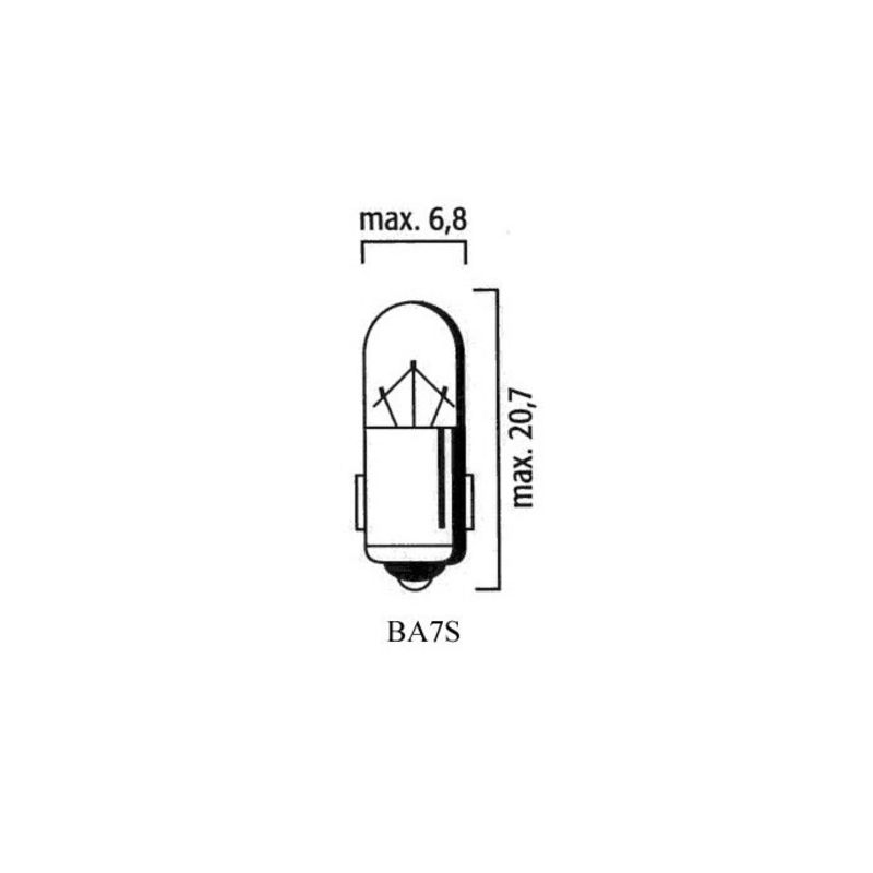 Lampadina alogena 12V 2W BA7s