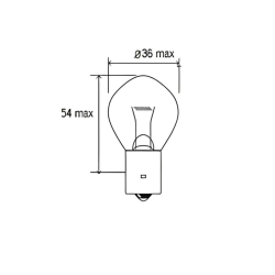Lampadina alogena S2 24V 50/45W BA20d