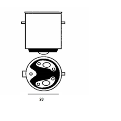 Lampadina alogena S2 24V 50/45W BA20d