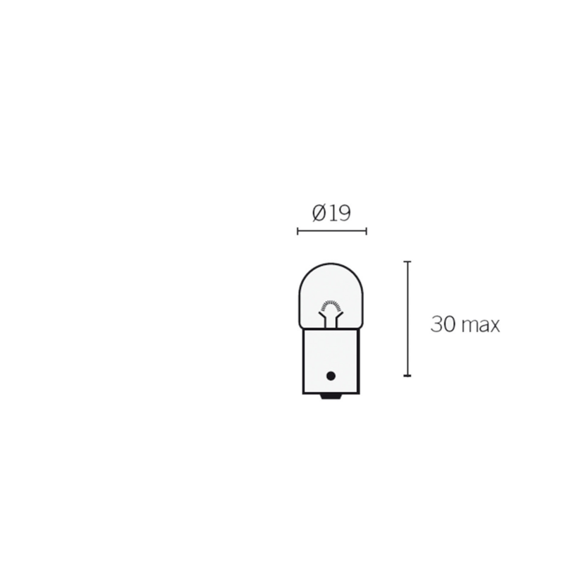 Lampadina alogena R5W 12V 5W BA15s