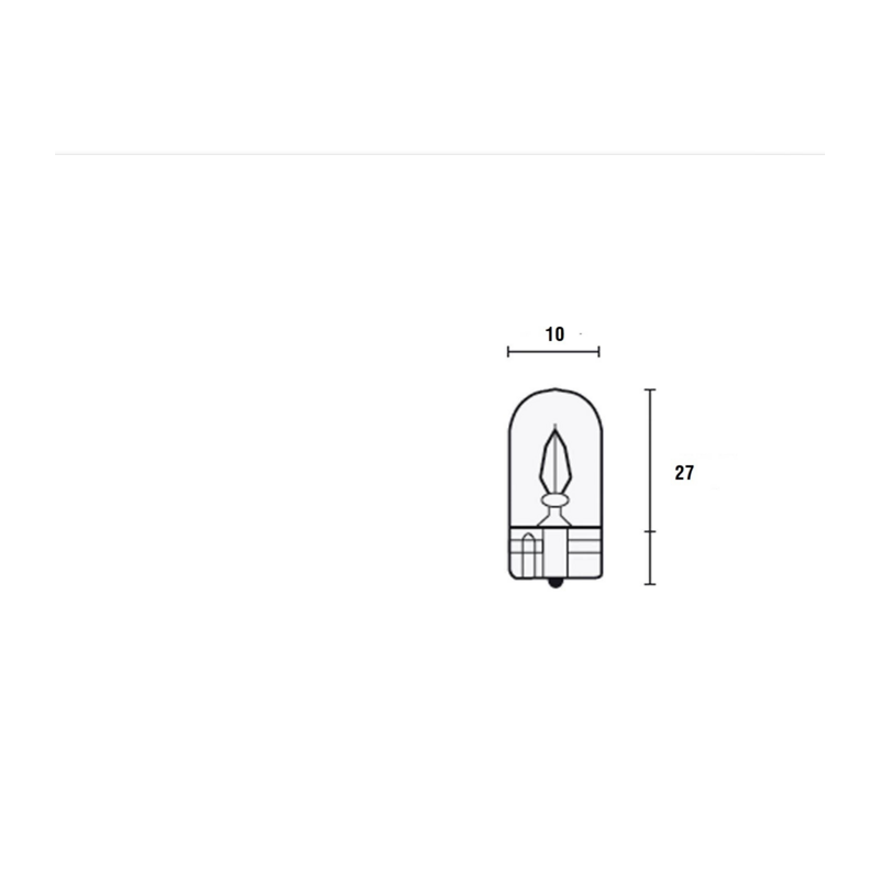 Lampadina alogena W3W 12V 3W W2,1x9,5d