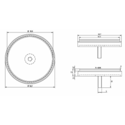 Catarifrangente Ø 60 mm bianco con vite M5