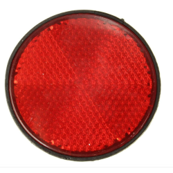 Catarifrangente rosso Ø 80 mm con vite M5