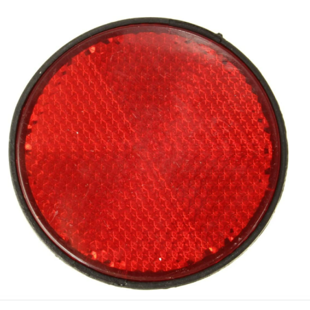 Catarifrangente rosso Ø 80 mm con vite M5