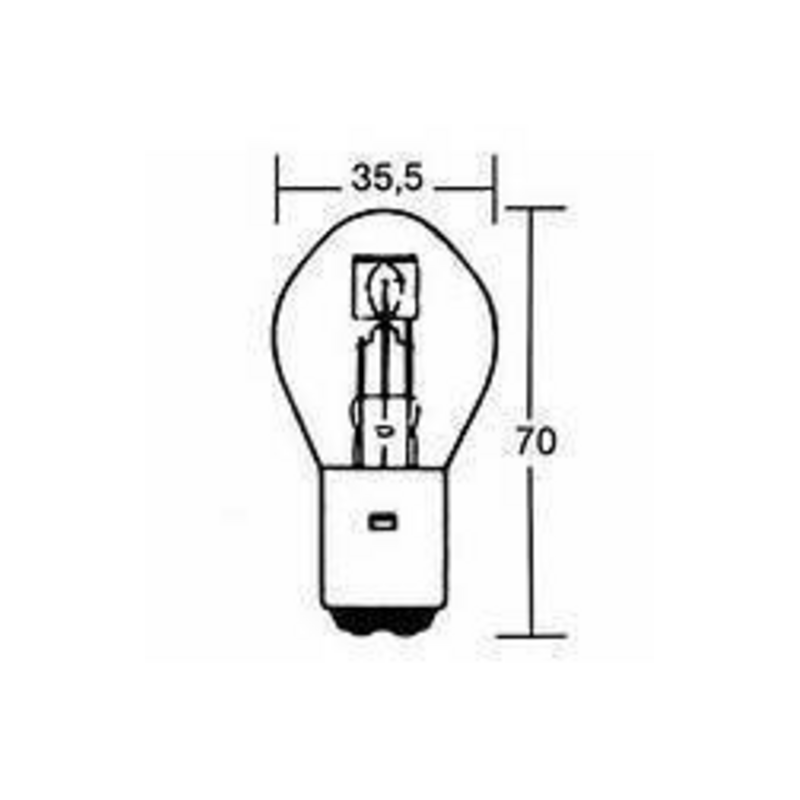 Lampadina alogena S2 12V 45/40W BA20d