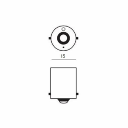 Lampadina alogena P21 12V 21W BA15s
