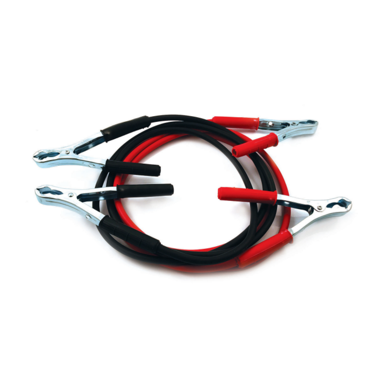 Cavo d’avviamento batteria in rame con pinze 120 A, sezione 25 mm², lunghezza 2500 mm