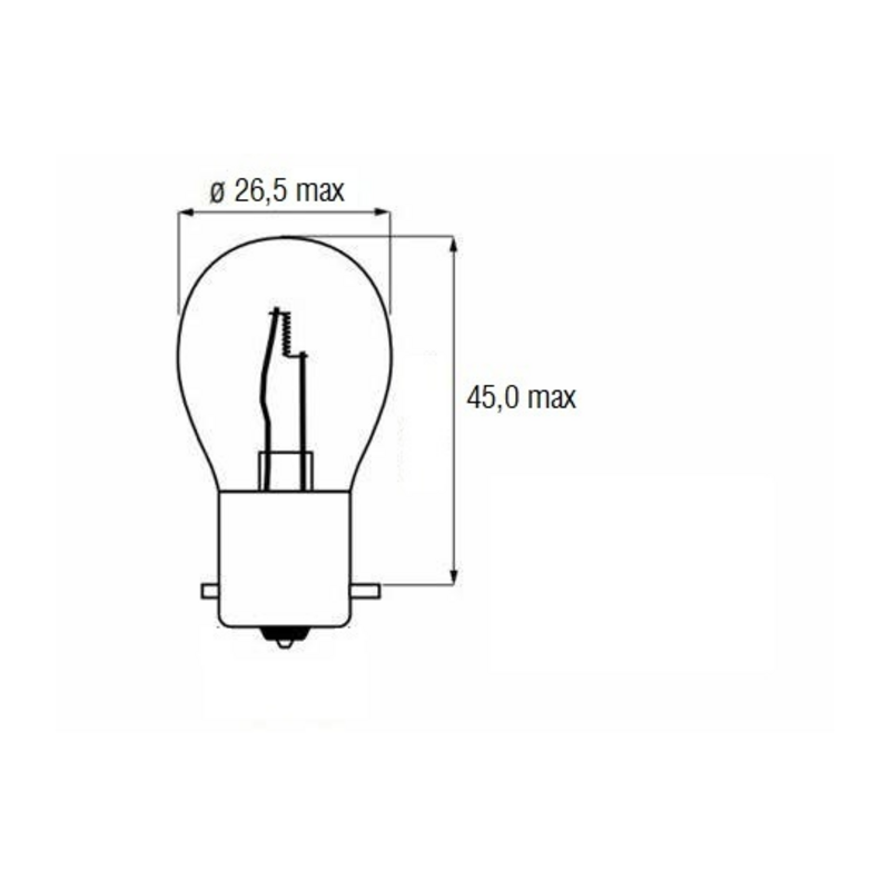 Lampadina alogena P21/5W 24V 21/5W BAY15d