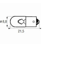 Lampadina alogena T3W 24V 3W BA9s