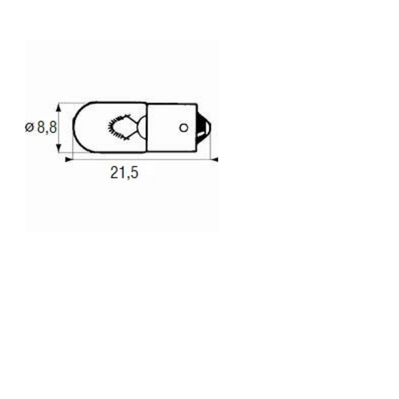 Lampadina alogena T3W 24V 3W BA9s