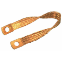 TRECCIA  DI MASSA FLESSIBILE IN RAME 320 MM, SEZIONE 25 MM², FORI Ø 10,5 MM