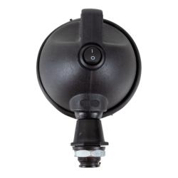Faro da lavoro rotondo alogeno Ø 118 mm in gomma anti-urto e con interruttore ON/OFF